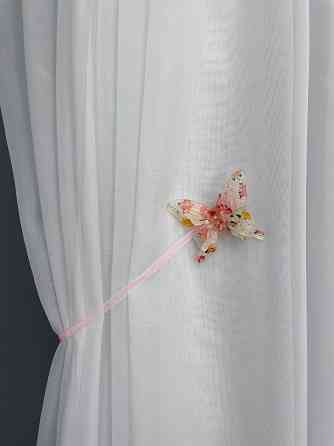 Магніти для штор і гардин Метелик Люсі набір 2 шт Рожевий (81-172) Київ