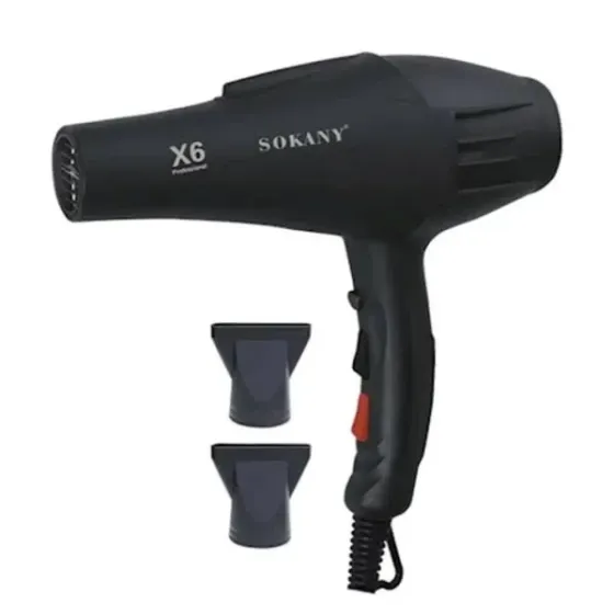 Фен X6 професійний 2200 Вт з AC мотором, 3 швидкості, холодне обдування, захист від перегріву. Одеса