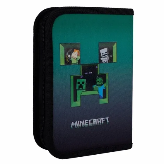 Пенал твердий "YES"  533633 одинарний з двома клапанами HP-04 Minecraft Icons, шт Київ