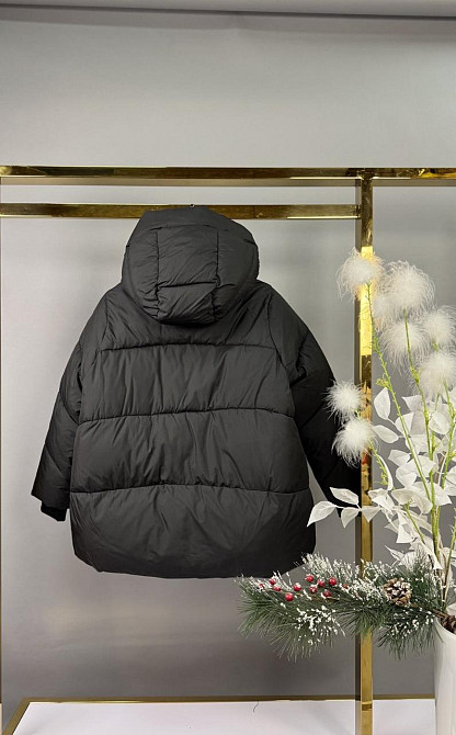 Детская зимняя черная куртка для девочки подростка на 9,10,11,12 лет Николаев - изображение 3