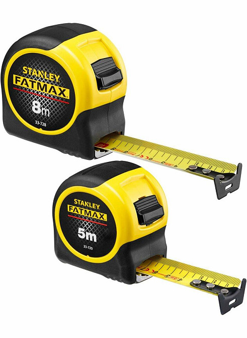 Набір рулеток STANLEY "FatMax Blade Armor" :  L= 5 м x 32 мм та  L= 8 м x 32 мм, 2 шт Одеса - фото 1
