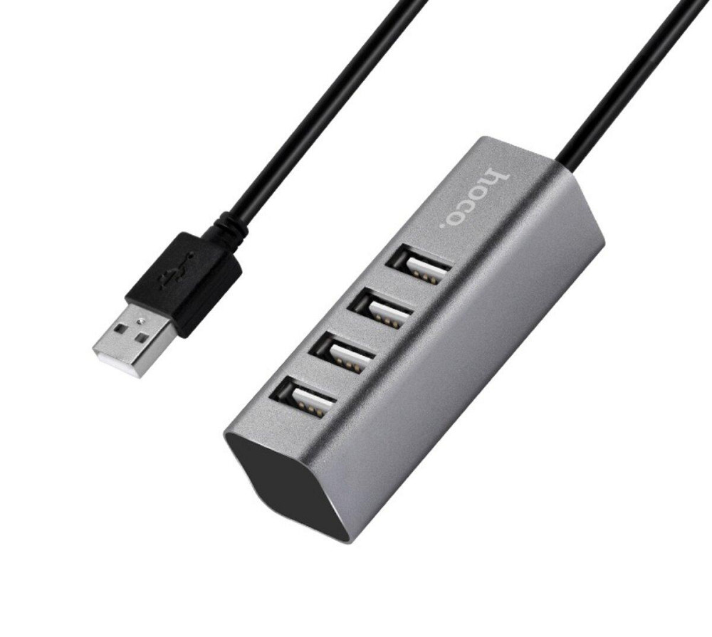 Хаб адаптер переходник HOCO HB1 4USB Line machine Tarnish 6957531038139 Одесса - изображение 1
