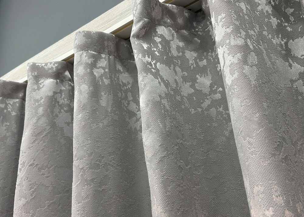 Комплект коротких штор VR-Textil Льон мармур Pavliani VO № 1714ш Сірий 130х170 см 2 шт (35-0340) Київ - фото 8