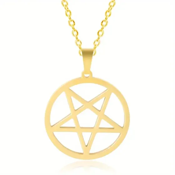 Намисто-підвіска Пентаграма – золотисте Київ