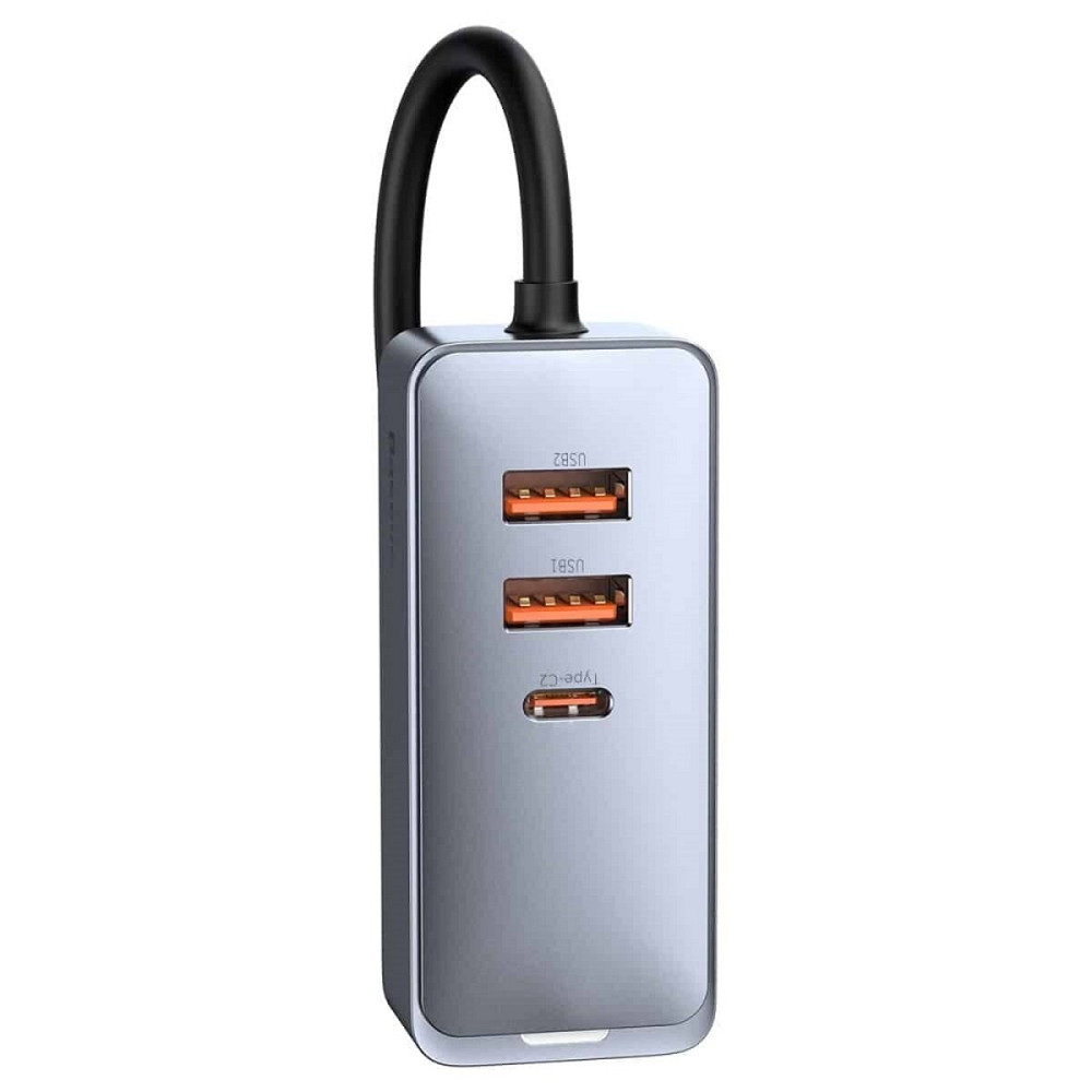 АЗП Baseus Share Together PPS multi-port Fast charging with extension cord 120W 2U+2C Gray Киев - изображение 3