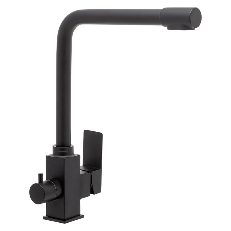 Змішувач для кухні Mixxus KUB-021 з виходом для питної води чорний/нерж. сталь (MI5865) Чернівці - фото 1