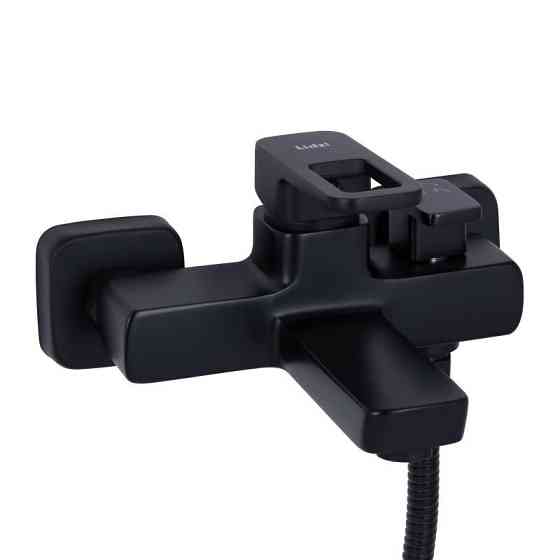 Смеситель для ванны Lidz Wawel 006 c душевым гарнитуром (k35) LDWAW006BLA45393 Black черный Киев