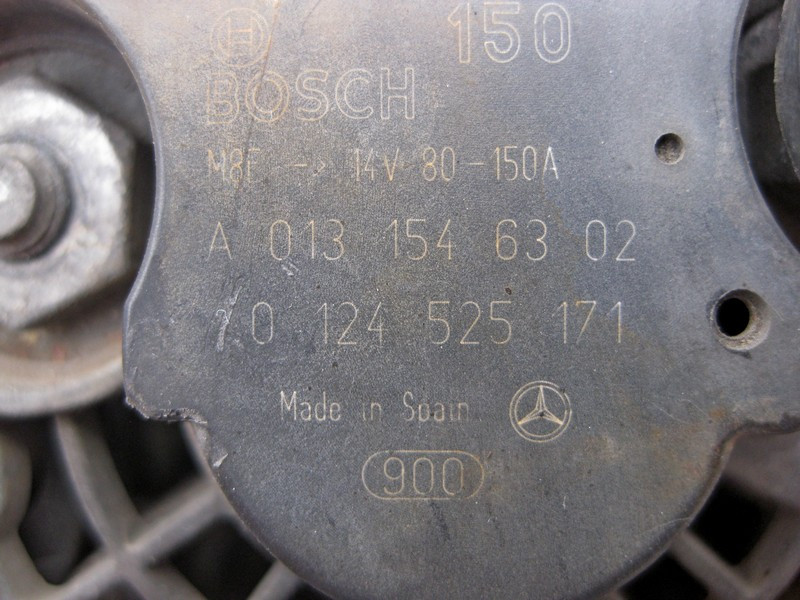 Mercedes-Benz  A0131546302 Генератор Bosch 14V 150A для двигуна M272 V6 3.0 3.5л С-Class W204 GLK X204 Одеса - фото 4