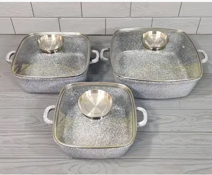 Набор квадратных казанов UNIQUE UN-5501 6 предметов Одесса - изображение 5