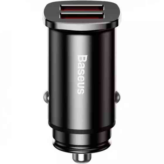 Автомобильное зарядное устройство для Baseus Square Metal 2USB QC 30W (CCALL-DS01) Black Ровно