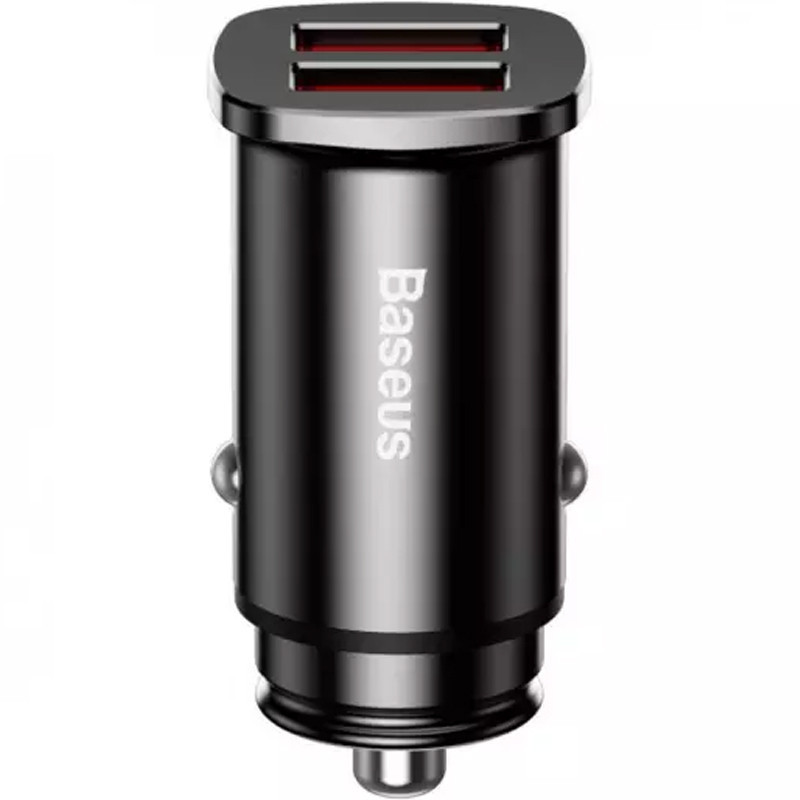 Автомобильное зарядное устройство для Baseus Square Metal 2USB QC 30W (CCALL-DS01) Black Ровно - изображение 3