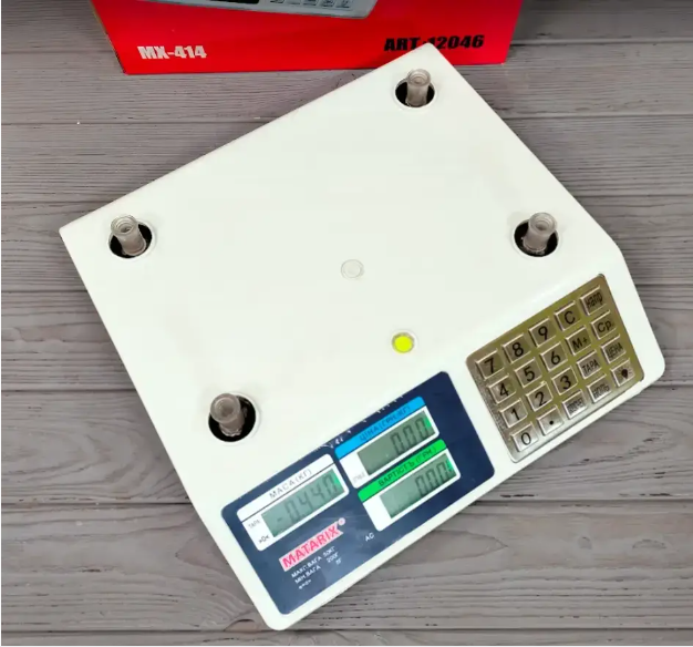 Весы торговые MATARIX MX-414 S MB 50кг работает от аккмулятора или сети, до 48 часов работы, дисплей Одесса - изображение 4
