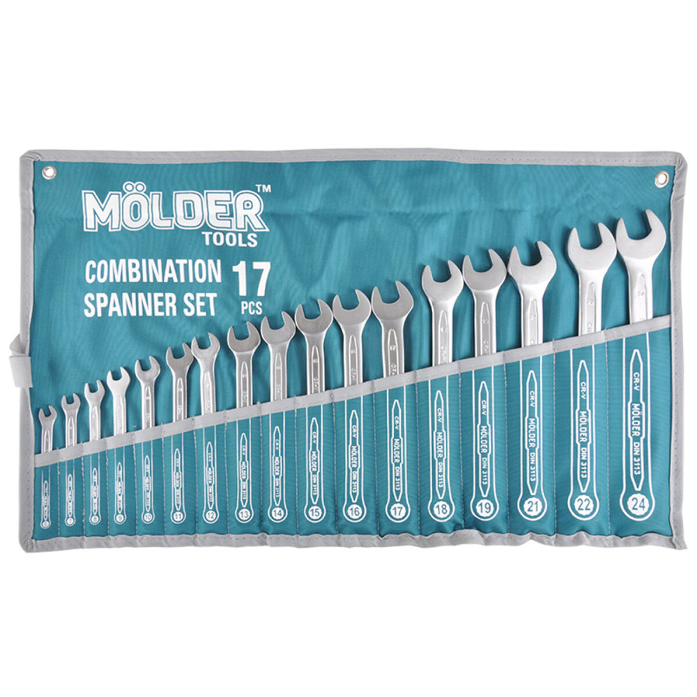 Набір ключів Molder CR-V, 6-24мм, 17шт Київ - фото 1