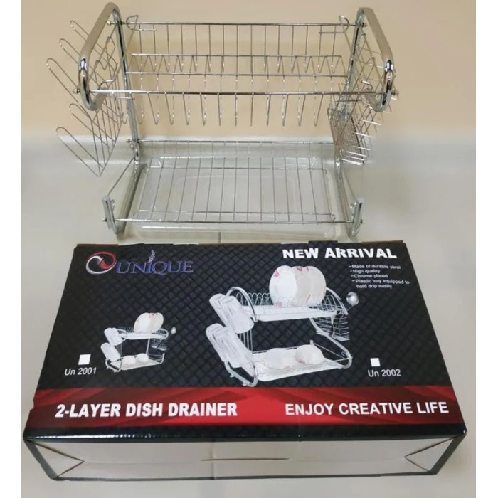 Настольная сушилка с поддоном из нержавеющей стали для посуды 42*23*37 см UNIQUE UN-2001 Одесса - изображение 2