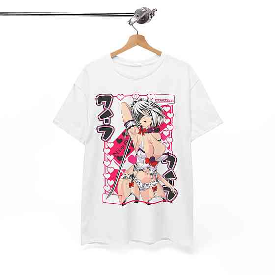 Футболка з аніме принтом Аніме Кйбер Пунк Ніер оверсайз (S/M/L) Чорний AnimeJ0212 Дніпро