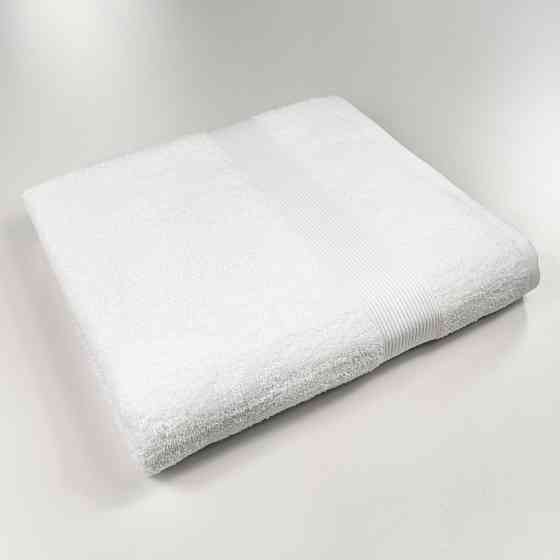 Банний махровий рушник з бордюром GM Textile 70х140см 400г/м2 (Білий) Суми