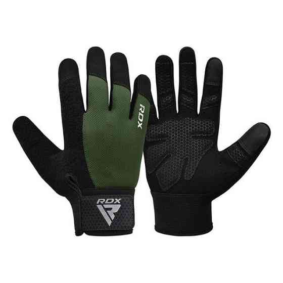 Рукавички для фітнесу RDX W1 Full Finger Army Green L Каменское