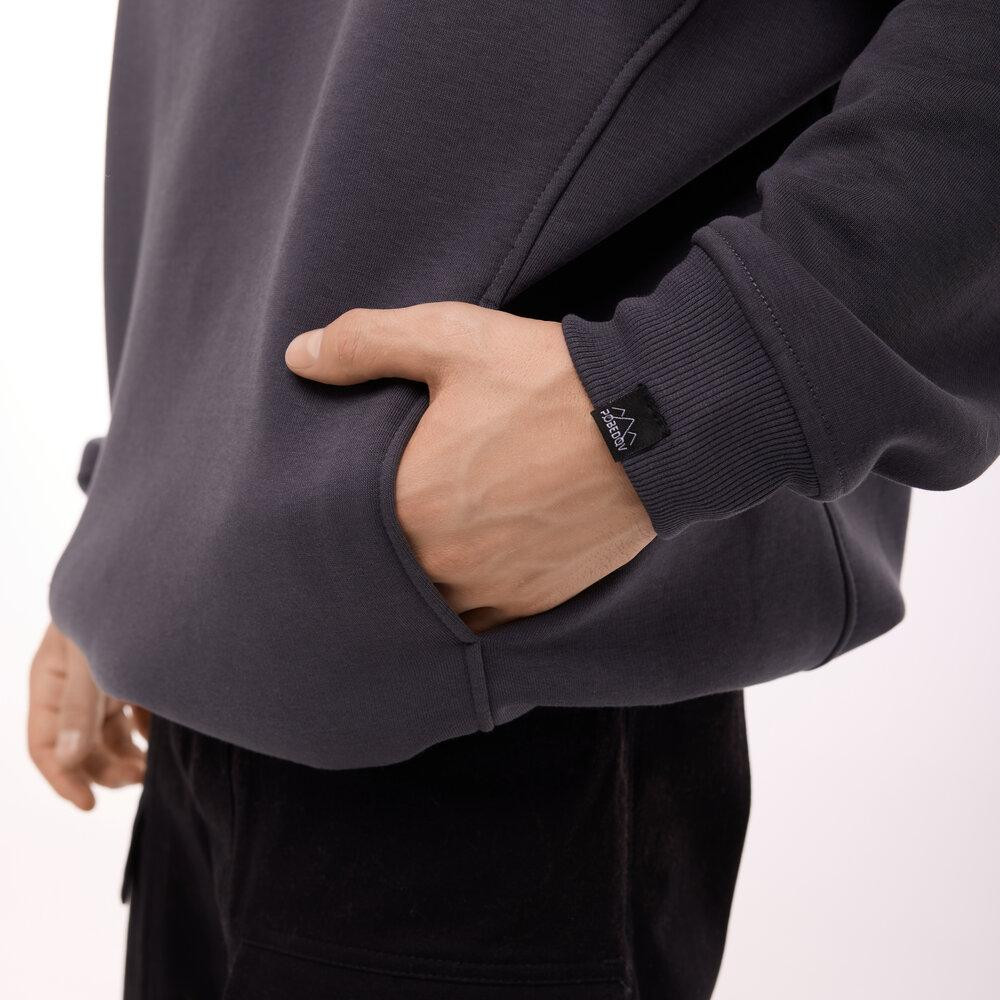 Графітове худи оверсайз для мужчин Pobedov Urbanist. Худи большого размера зимнее Киев - изображение 6