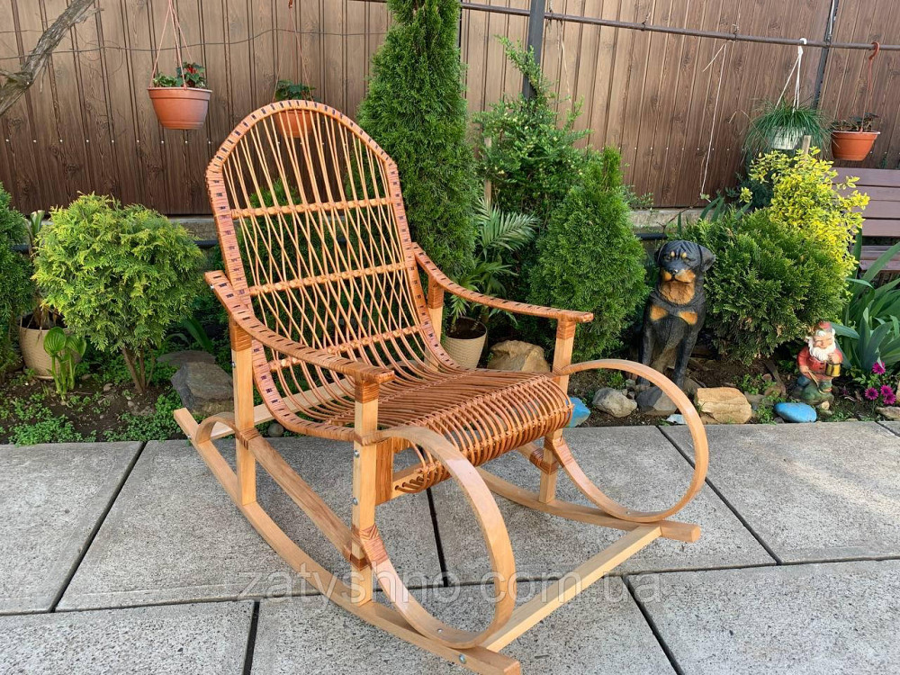 Кресло качалка плетенное из лозы | кресло-качалка для отдыха садовая для дачи Киев - изображение 9