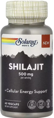 Шилажит Solaray Shilajit 500mg 60 вег капс Киев