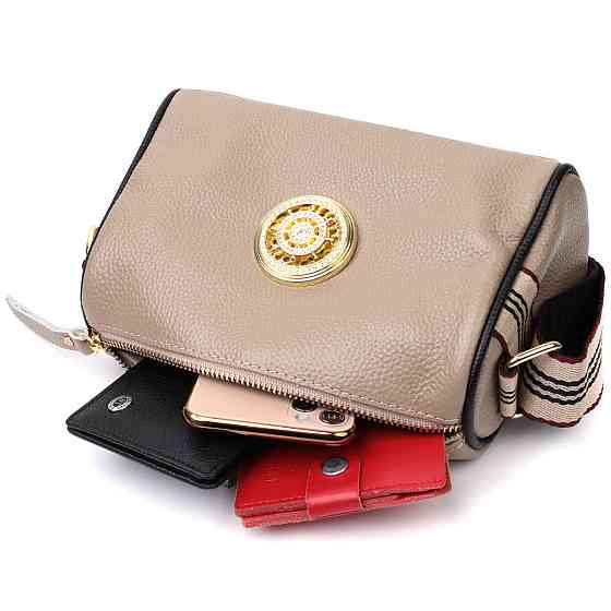 Сумка для стильних жінок з натуральної шкіри Сірий (Vintage) Київ