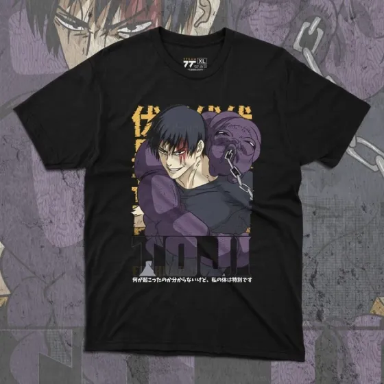 Футболка чоловіча з  принтом Магическая битва Тодзі Фусігуро 4 Розмір 48 Anime0957 Дніпро