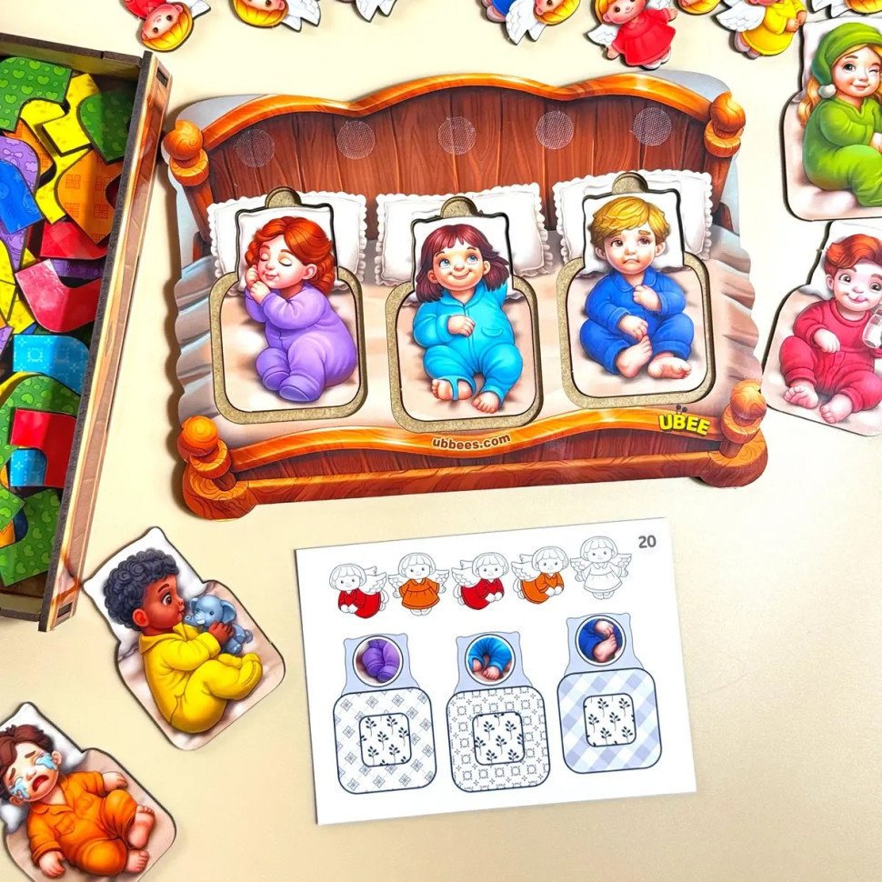 Дидактична гра для дітей "Малюки в ліжечку" PSD303 (ПСД303) Вінниця - фото 4