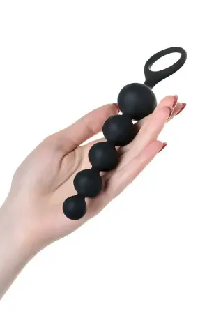 Набір анальних намистин Satisfyer Beads Black, силікон, макс. діаметр 3,3 см та 3,5 см Львов