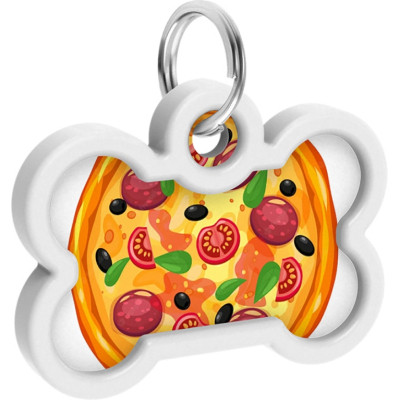 Адресник для животных WAUDOG Smart ID с QR паспортом "Пицца", кость 40х28 мм (231-4038) Винница - изображение 4