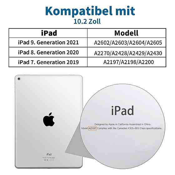 Чохол-клавіатура для iPad 10.2 (7/8/9 покоління) Сірий QWERTZ з відсіком для Apple Pencil Київ