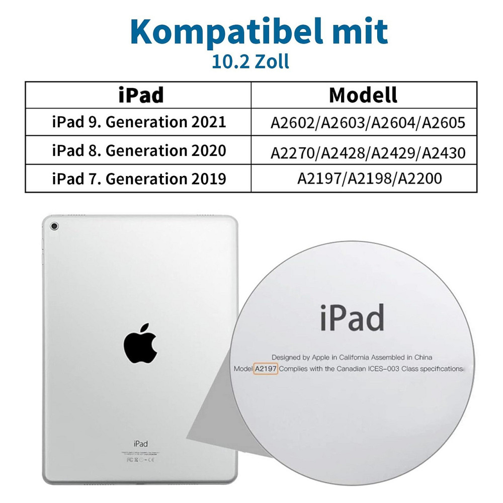 Чехол-клавиатура для iPad 10.2 (7/8/9 поколений) Серый QWERTZ с держателем для Pencil Киев - изображение 4