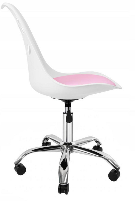 Крісло офісне комп'ютерне Bonro B-881 робоче для комп'ютера офісу дому Біло-рожевий Київ - фото 3