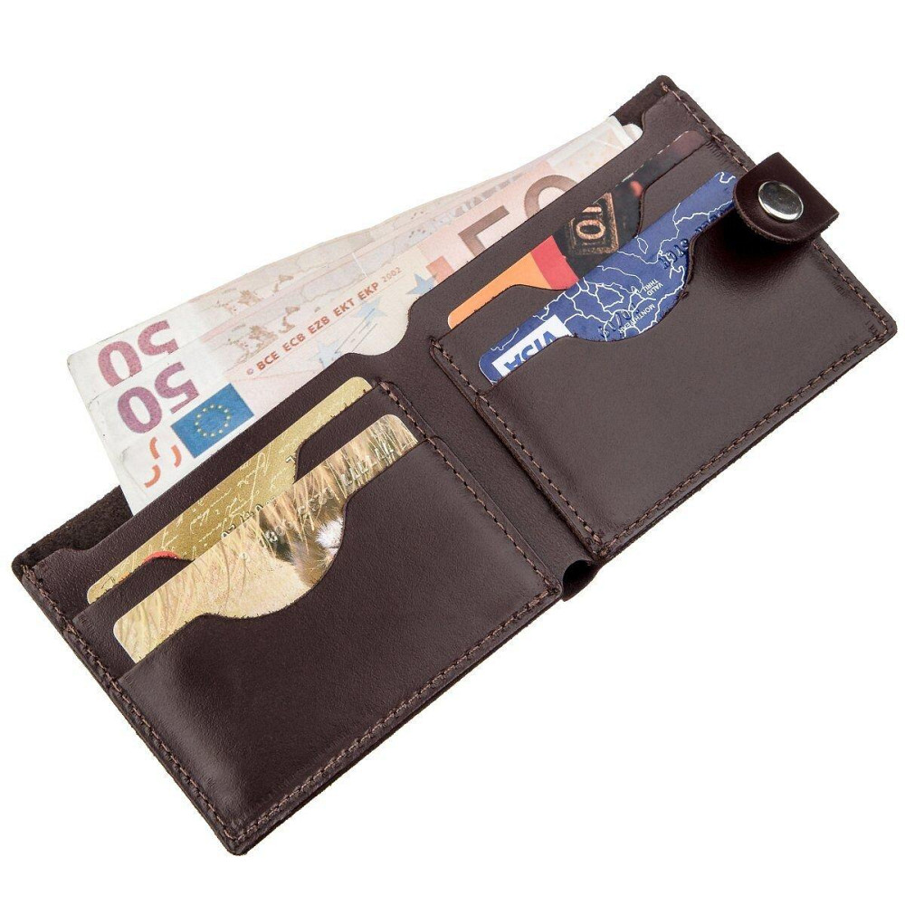 Портмоне горизонтальне чоловіче SHVIGEL 16214 Коричнева Київ - фото 4