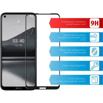 Стекло защитное ACCLAB Full Glue Nokia 3.4 (1283126511516) Винница - изображение 2