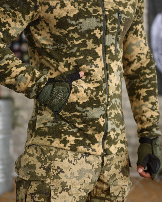 Кофта флиска мужская пиксель на змейке Одесса - изображение 15