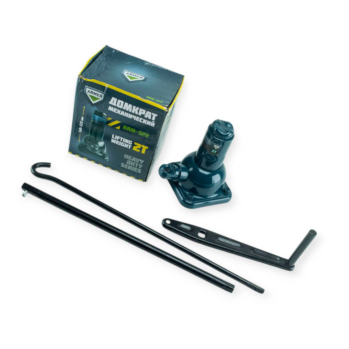 Домкрат механічний пляшковий 2 т, 160-325 мм, двоштоковий Мукачево - фото 1