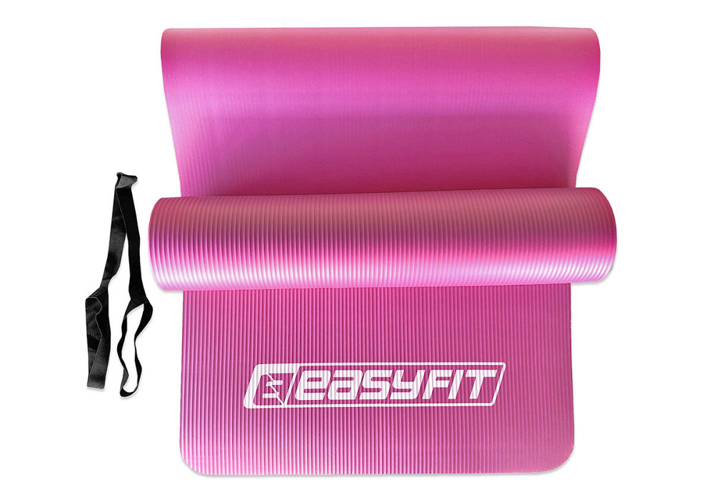 Килимок для фітнесу та йоги EasyFit NBR 10 мм Рожевий Коломия - фото 3