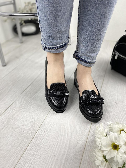 Eireen Туфлі жіночі Eireen Бант чорні (весна-осінь, шкіра натуральна) (1890) лише 37р. Коломыя - изображение 4
