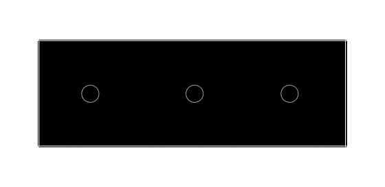 Сенсорний диммер 3 сенсора (1-1-1) LIVOLO чорний матове скло Коломия