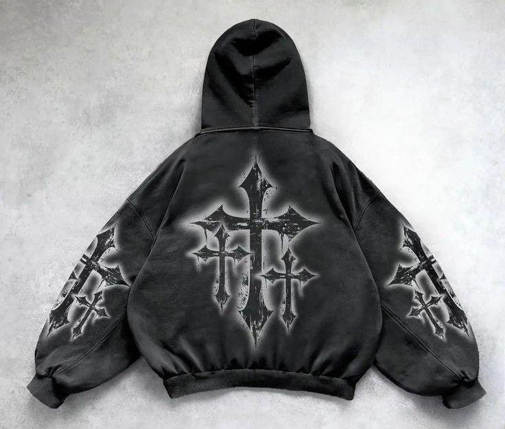 Худі, сіра з прінтом толстовка чоловіча 2759194331 размер 44 Дніпро - фото 1