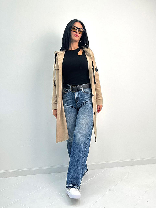 Жіночий кашеміровий кардіган з капюшоном "Dila" оптом | Норма Бежевий, 46-48 Київ - фото 4