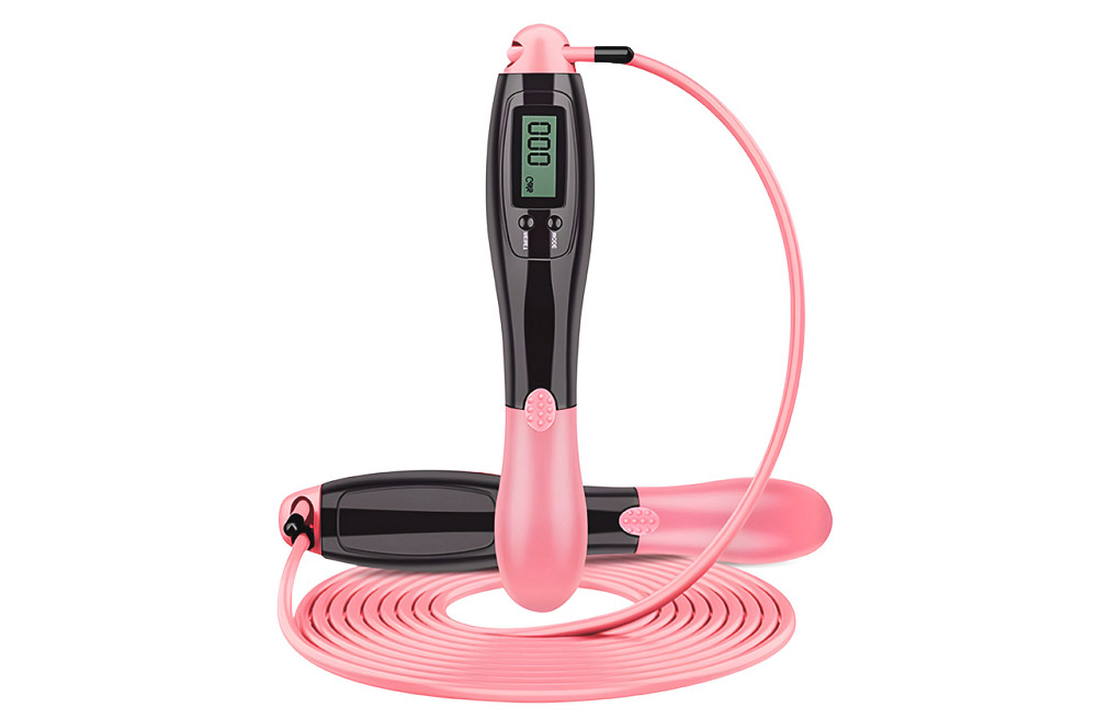 EasyFit Швидкісна скакалка з лічильником EasyFit чорний-рожевий Коломия - фото 1