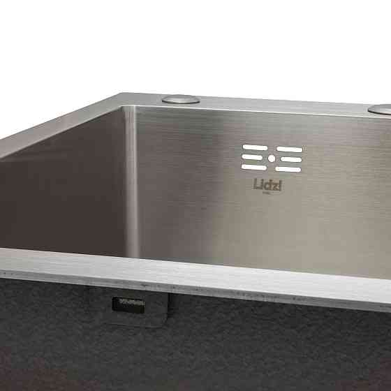 Мийка для кухні інтегрована Lidz Handmade H7849R крило праворуч (LDH7849BRUR45591) Brushed Steel 3,0/1,0 мм Київ