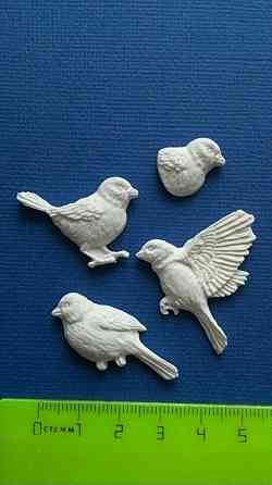 Силиконовый молд птицы 6 на 6 см серый Киев