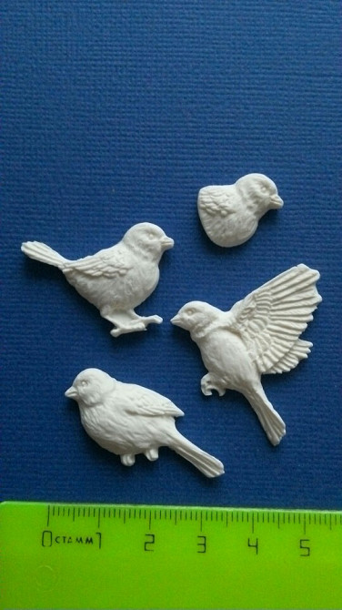 Силиконовый молд птицы 6 на 6 см серый Киев - изображение 3