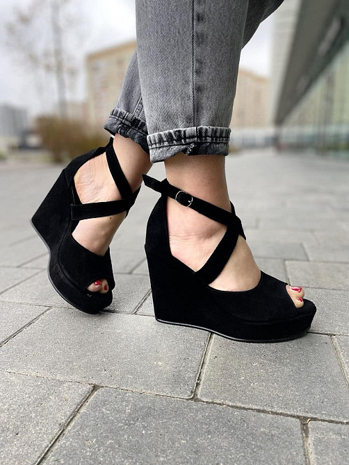 Nivelle Босоніжки жіночі NIVELLE 1815/C-818 чорні (літо, натуральна замша) (3742) 38р.39р. 38 Коломия - фото 1