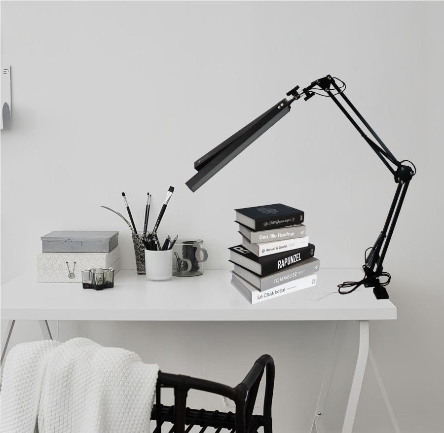 LED светильник на струбцине FocusPro 15 Вт, черный Днепр - изображение 5