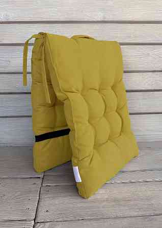 Подушка для стільців (40x120х7 см) подвійна Decorator Соро колір гірчичний 84-108 Київ