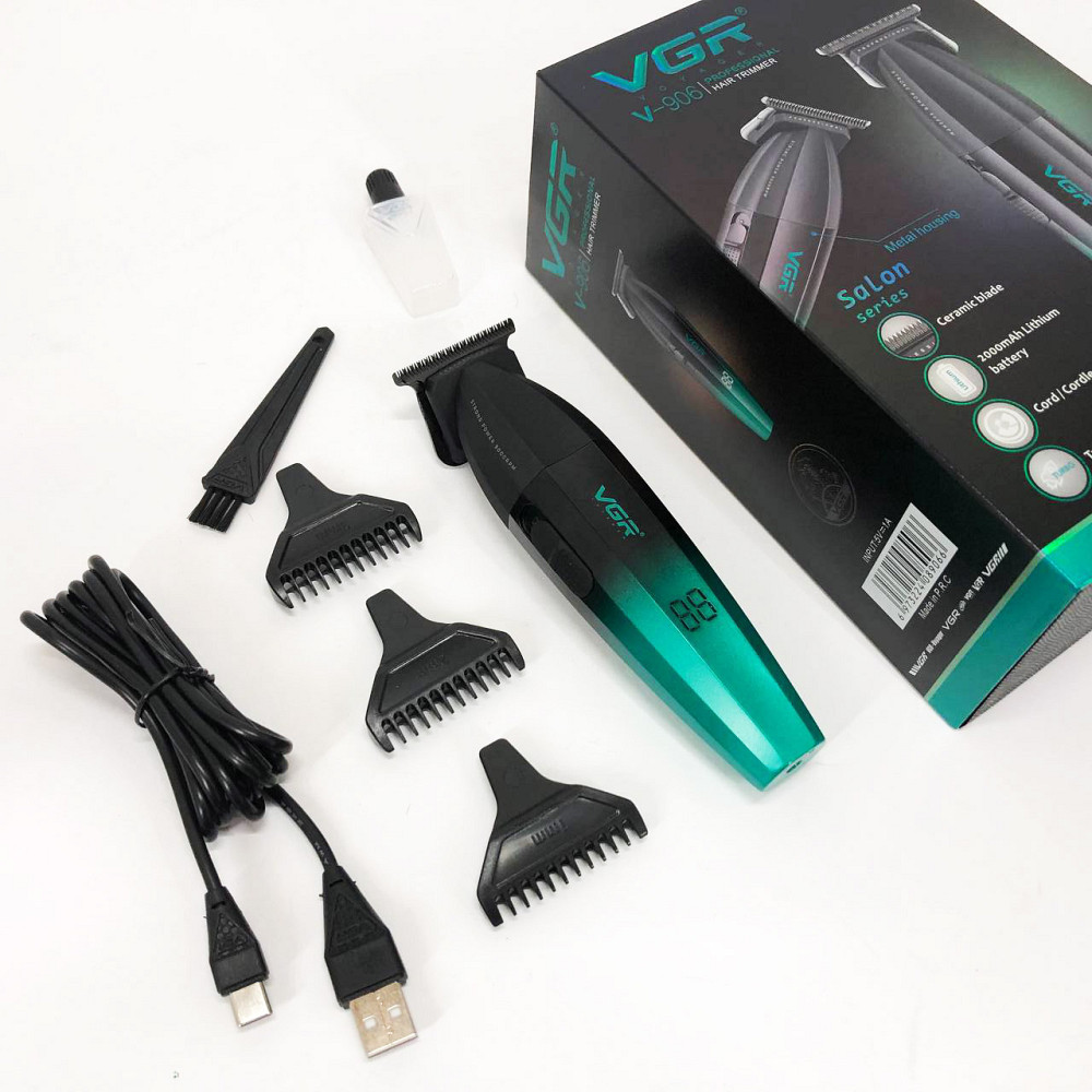 Машинка для стрижки акумуляторна VGR V-906, Багатофункціональна акумуляторна машинка для стрижки ZC-21 Львів - фото 17