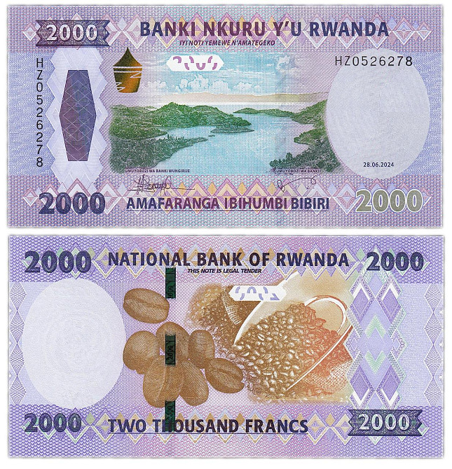 Руанда/Rwanda 2000 Francs 2024 Pick 44 UNC Полтава - фото 1